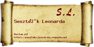 Seszták Leonarda névjegykártya